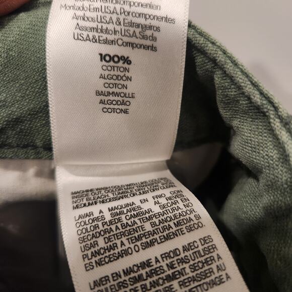 New Mother the major sneak roller high waist wide leg green pants size 29 - Picture 6 of 7